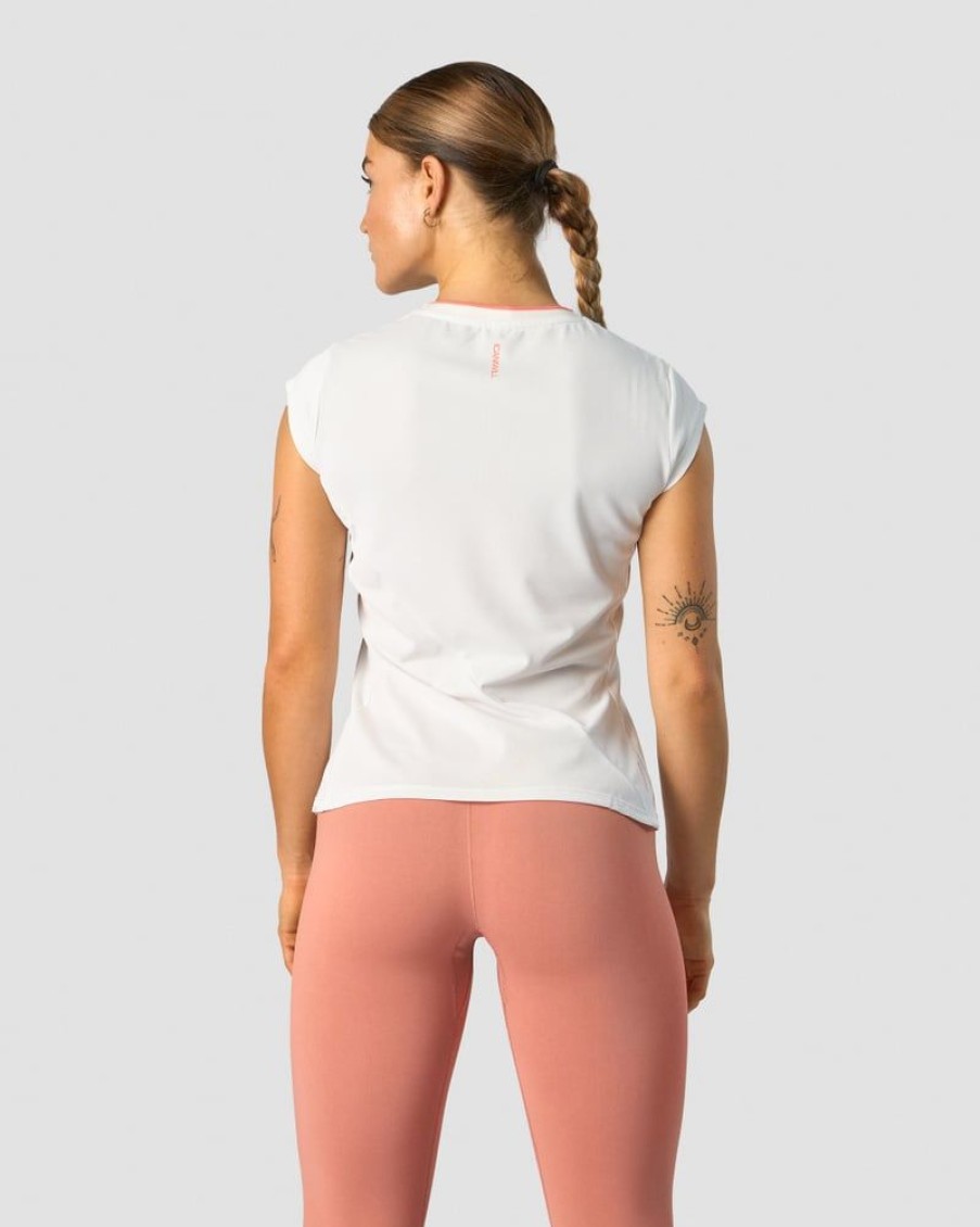 Damer ICIW T-Shirts | Training Pique Polo White/Coral Wmn