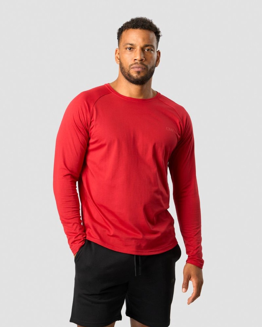 Herrer ICIW Langaermede Trojer | Training Club Raglan Long Sleeve Red