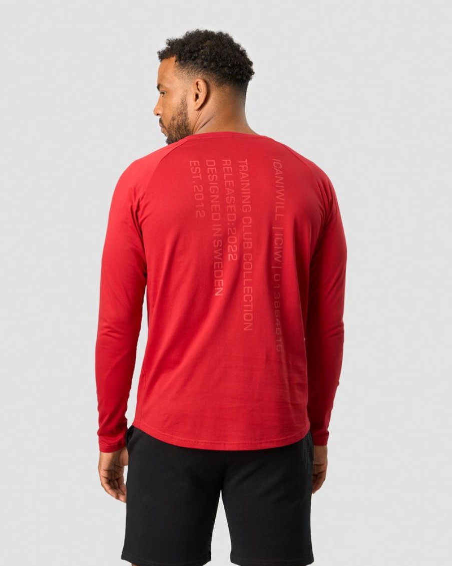 Herrer ICIW Langaermede Trojer | Training Club Raglan Long Sleeve Red