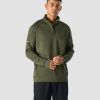 Herrer ICIW Langaermede Trojer | Mercury 1/4 Zip Crewneck Pine Green