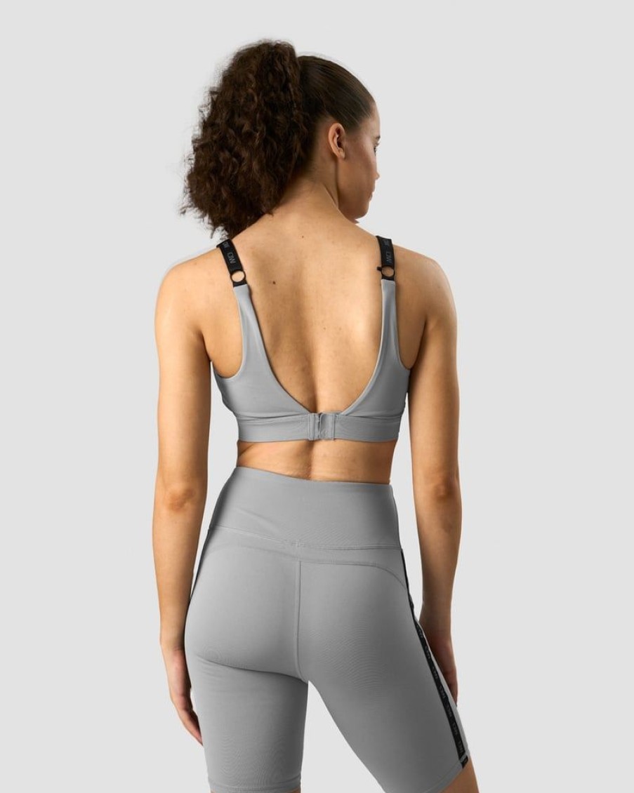 Damer ICIW Sports-Bh'Er | Ultimate Training Zipper Sports Bra Grey