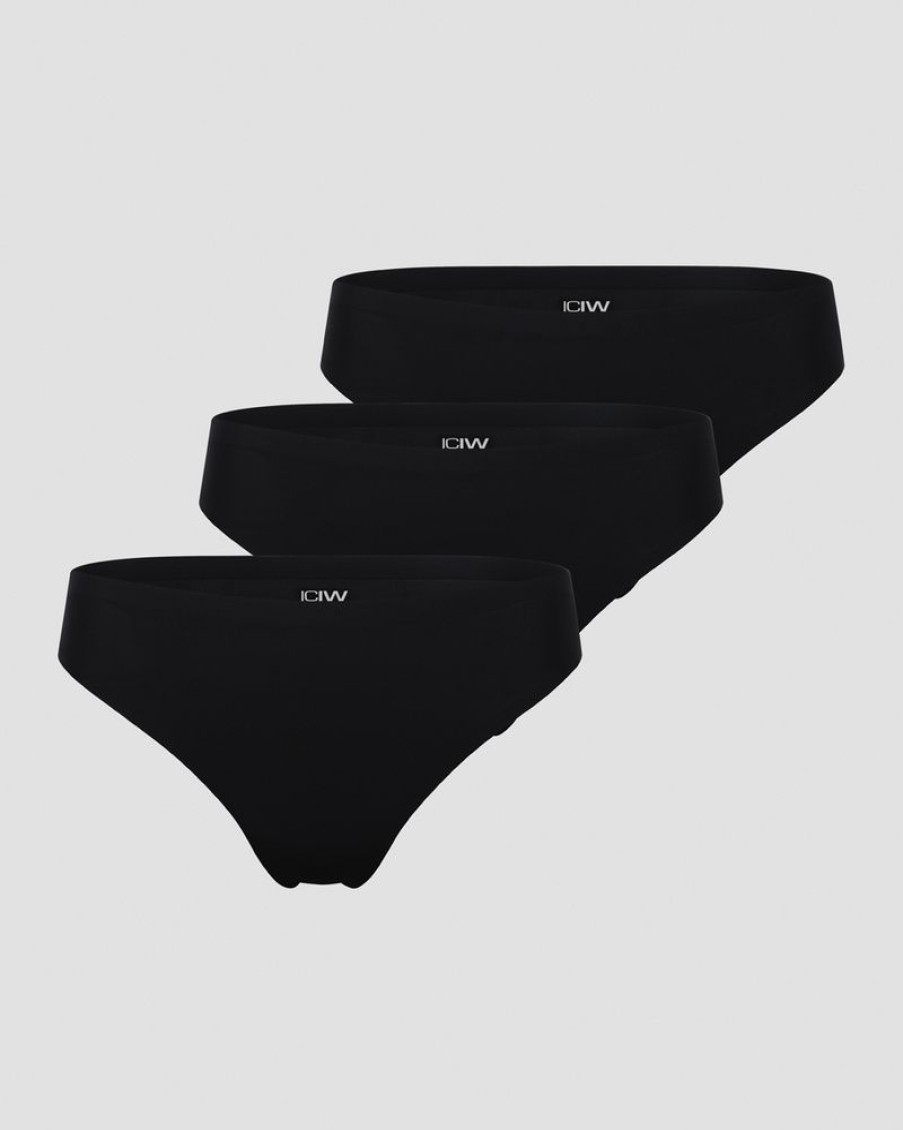 Damer ICIW Undertoj | Invisible Thong 3-Pack Black