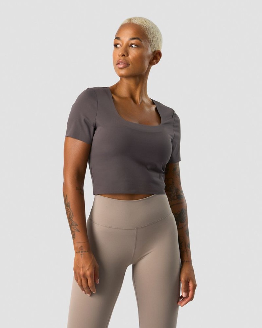 Damer ICIW T-Shirts | Nimble Soft Cropped T-Shirt Clay