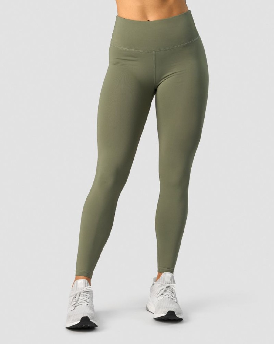 Damer ICIW Tights & Leggings | Classic V-Shape Tights Tall Dk Dusty Green