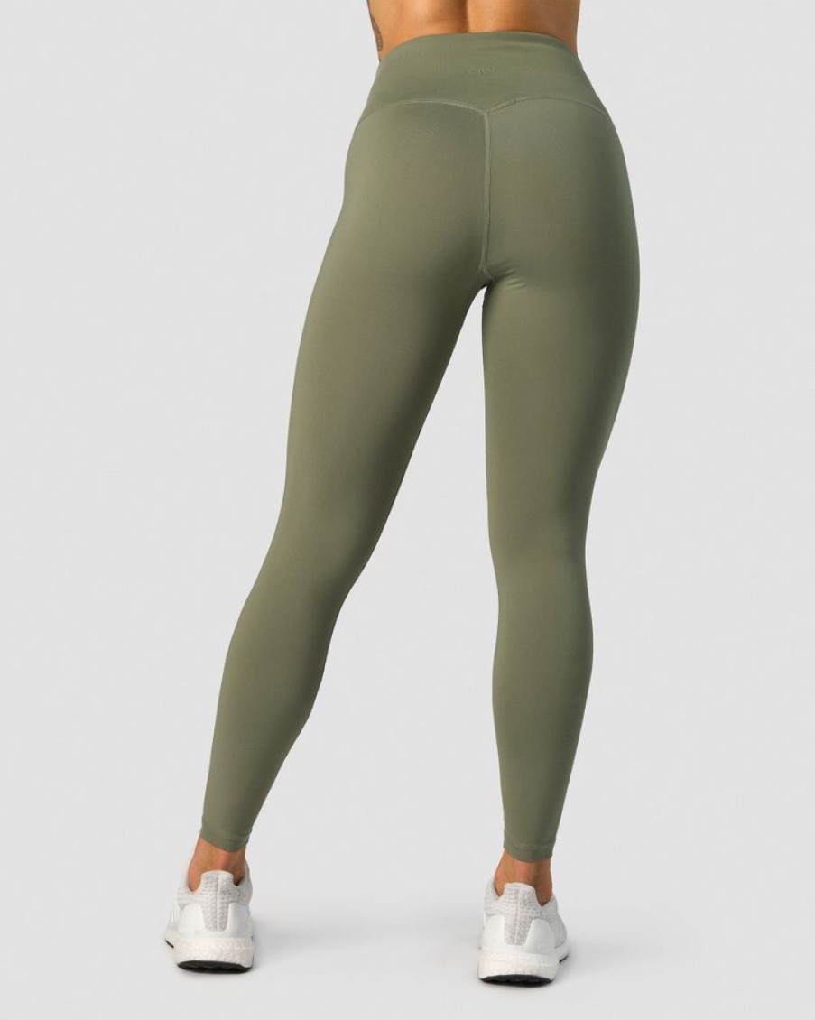 Damer ICIW Tights & Leggings | Classic V-Shape Tights Tall Dk Dusty Green