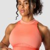 Damer ICIW Seamless Traeningstoj | Signature Seamless Cropped Tank Top Peach