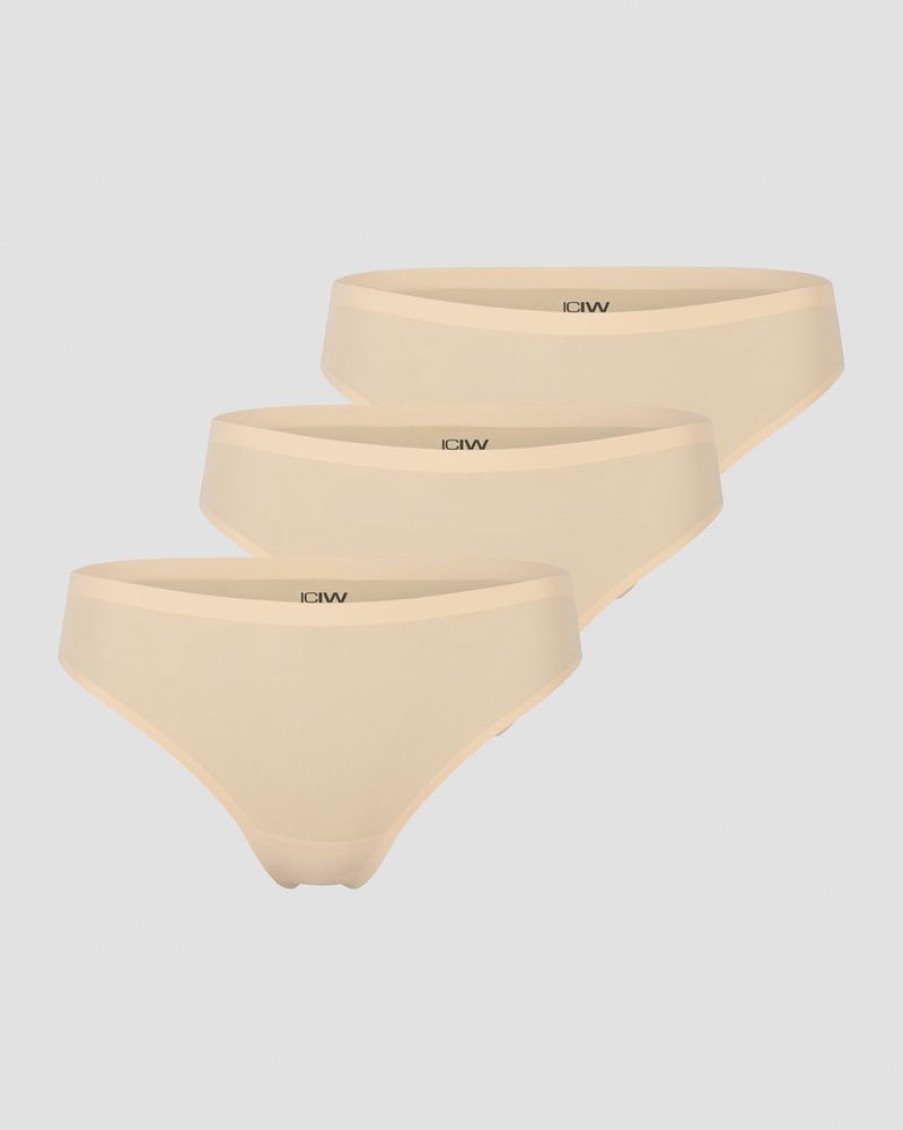 Damer ICIW Undertoj | Invisible Thong 3-Pack Beige