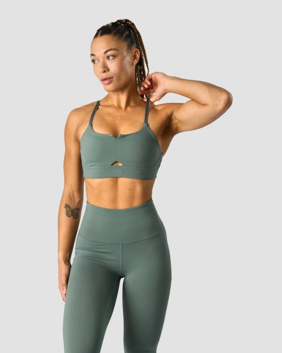 Damer ICIW Sports-Bh'Er | Stride Strappy Sportsbra Sea Green