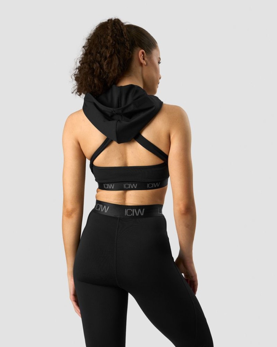 Damer ICIW Sports-Bh'Er | Ultimate Training Hoodie Sports Bra Black