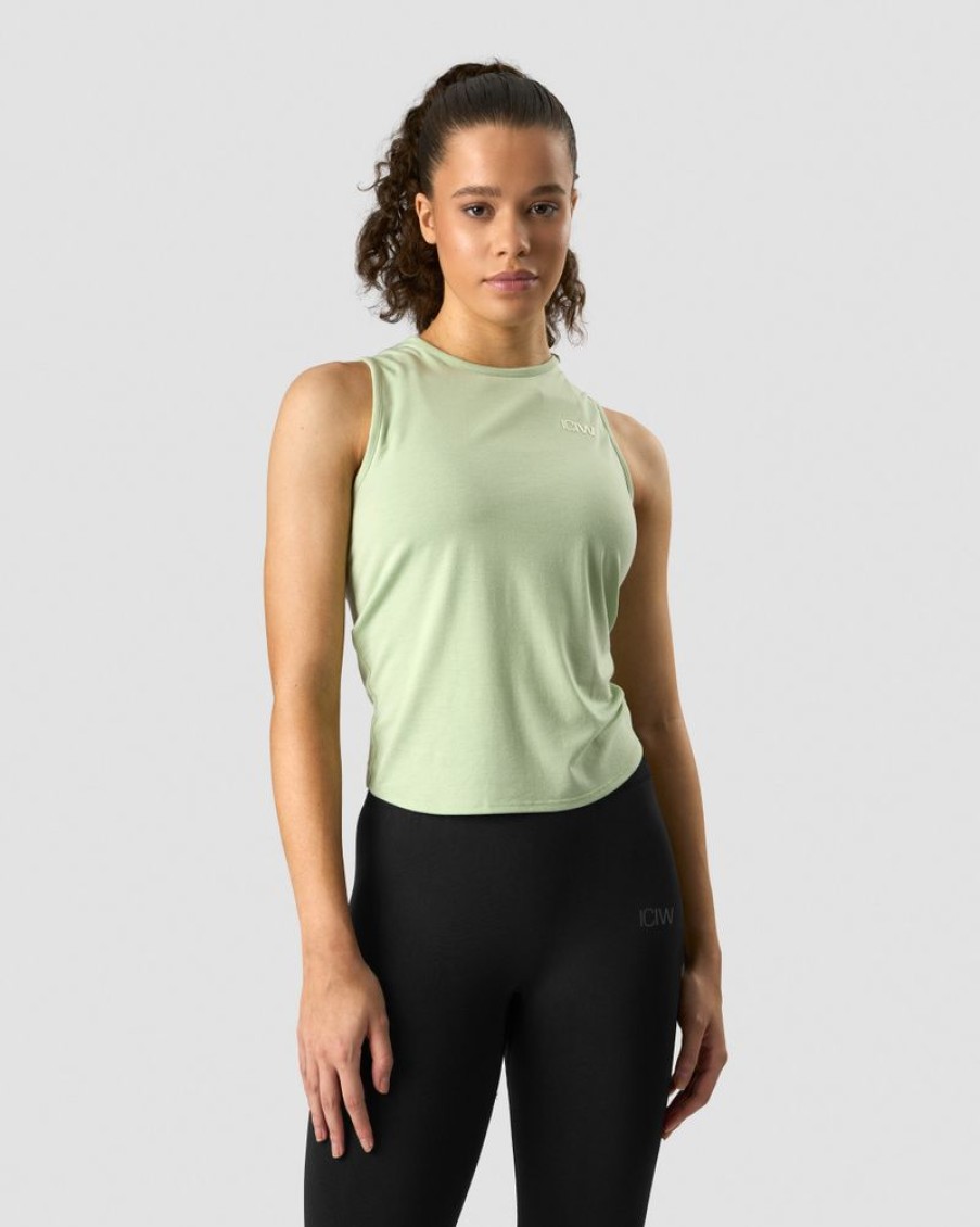 Damer ICIW Tanktops | Empowering Open Back Tank Spring Green