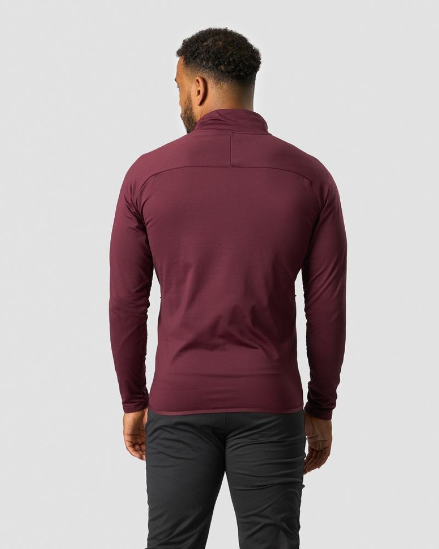 Herrer ICIW Langaermede Trojer | Ultimate Training 1/4 Zip Burgundy