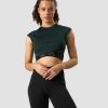 Damer ICIW T-Shirts | Ultimate Training Cropped T-Shirt Deep Green