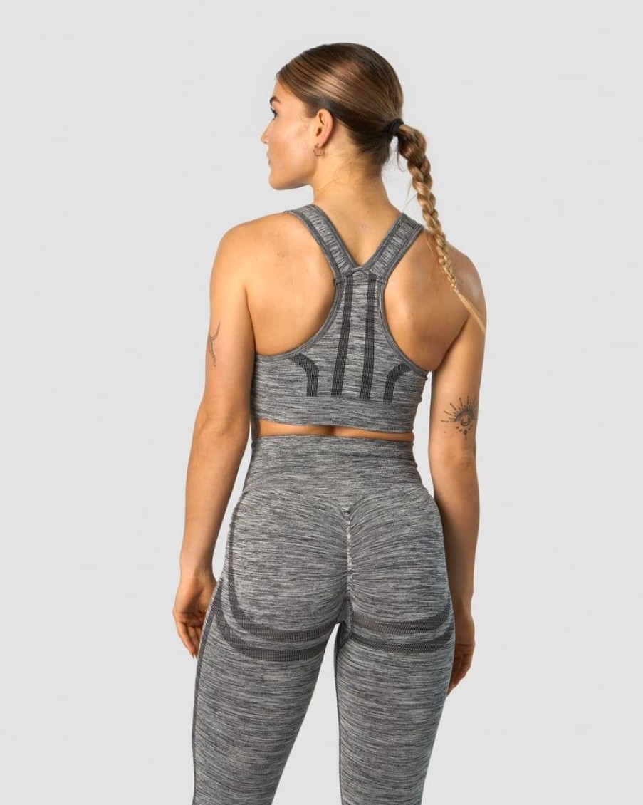 Damer ICIW Sports-Bh'Er | Rush Seamless Sports Bra Grey Melange