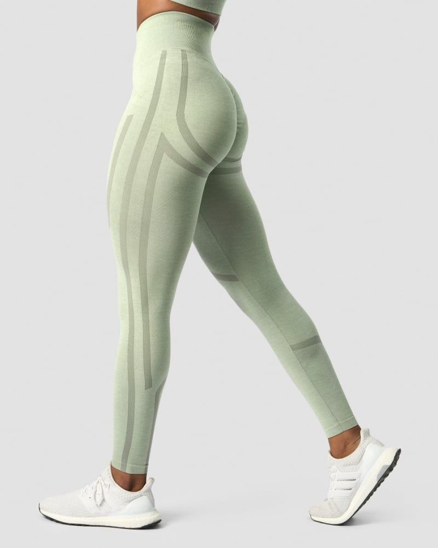 Damer ICIW Tights & Leggings | Rush Seamless Tights Sage Green