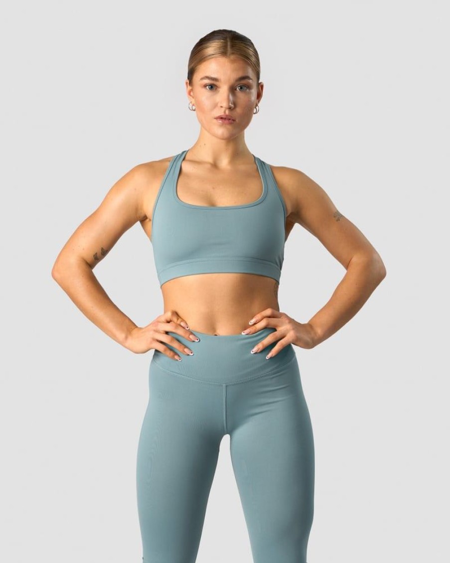 Damer ICIW Sports-Bh'Er | Classic Sports Bra Steel Blue