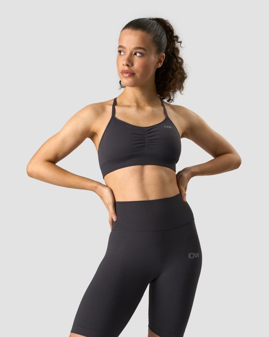 Damer ICIW Sports-Bh'Er | Scrunch Seamless Sports Bra Graphite