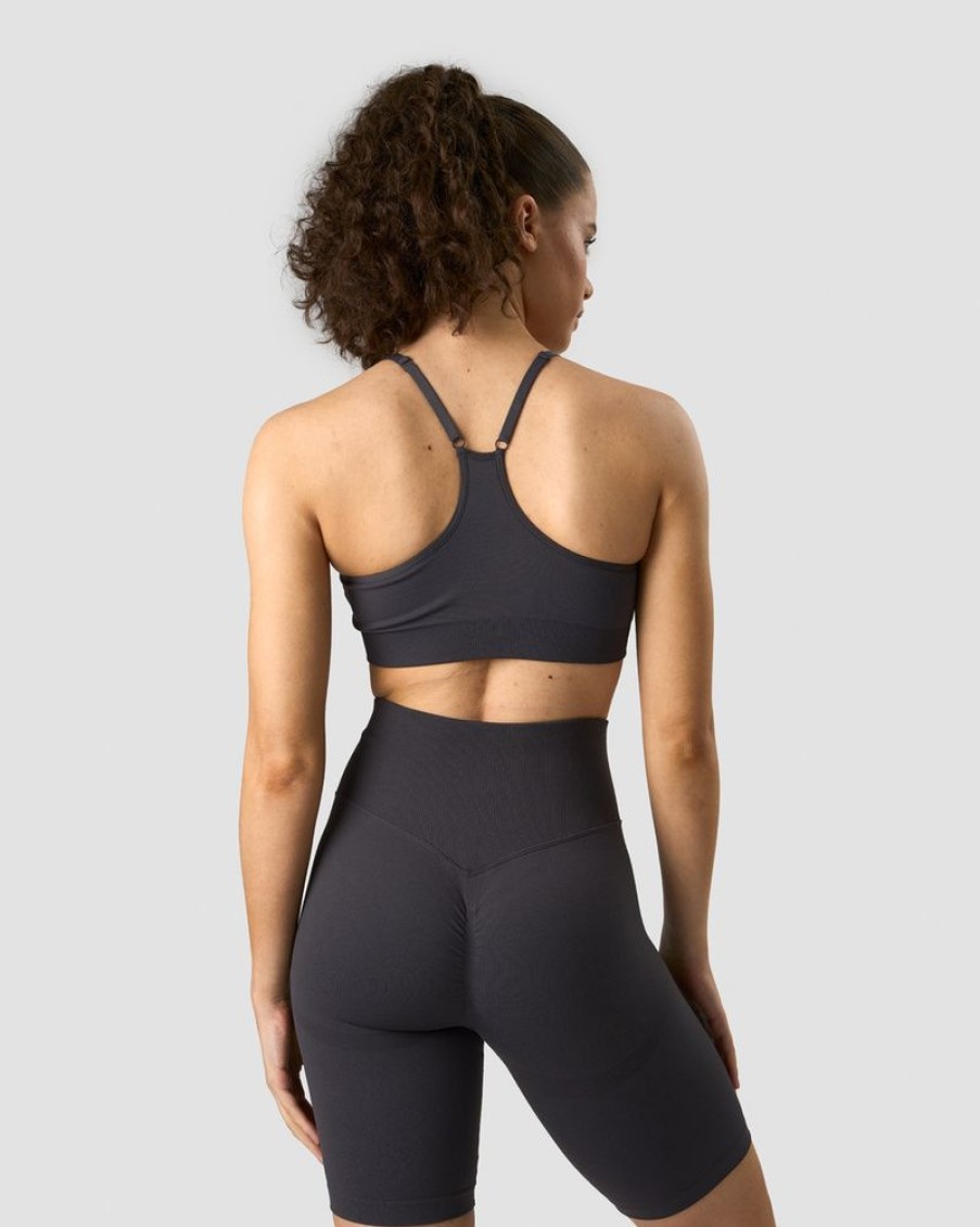 Damer ICIW Sports-Bh'Er | Scrunch Seamless Sports Bra Graphite