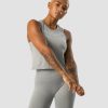 Damer ICIW Seamless Traeningstoj | Deluxe Seamless Cropped Tank Top Grey