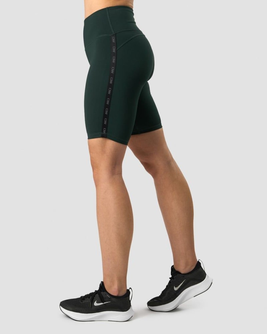 Damer ICIW Shorts | Ultimate Training Logo Biker Shorts Deep Green