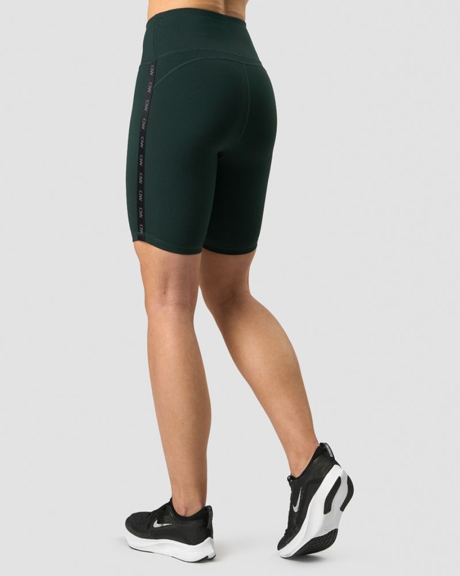 Damer ICIW Shorts | Ultimate Training Logo Biker Shorts Deep Green