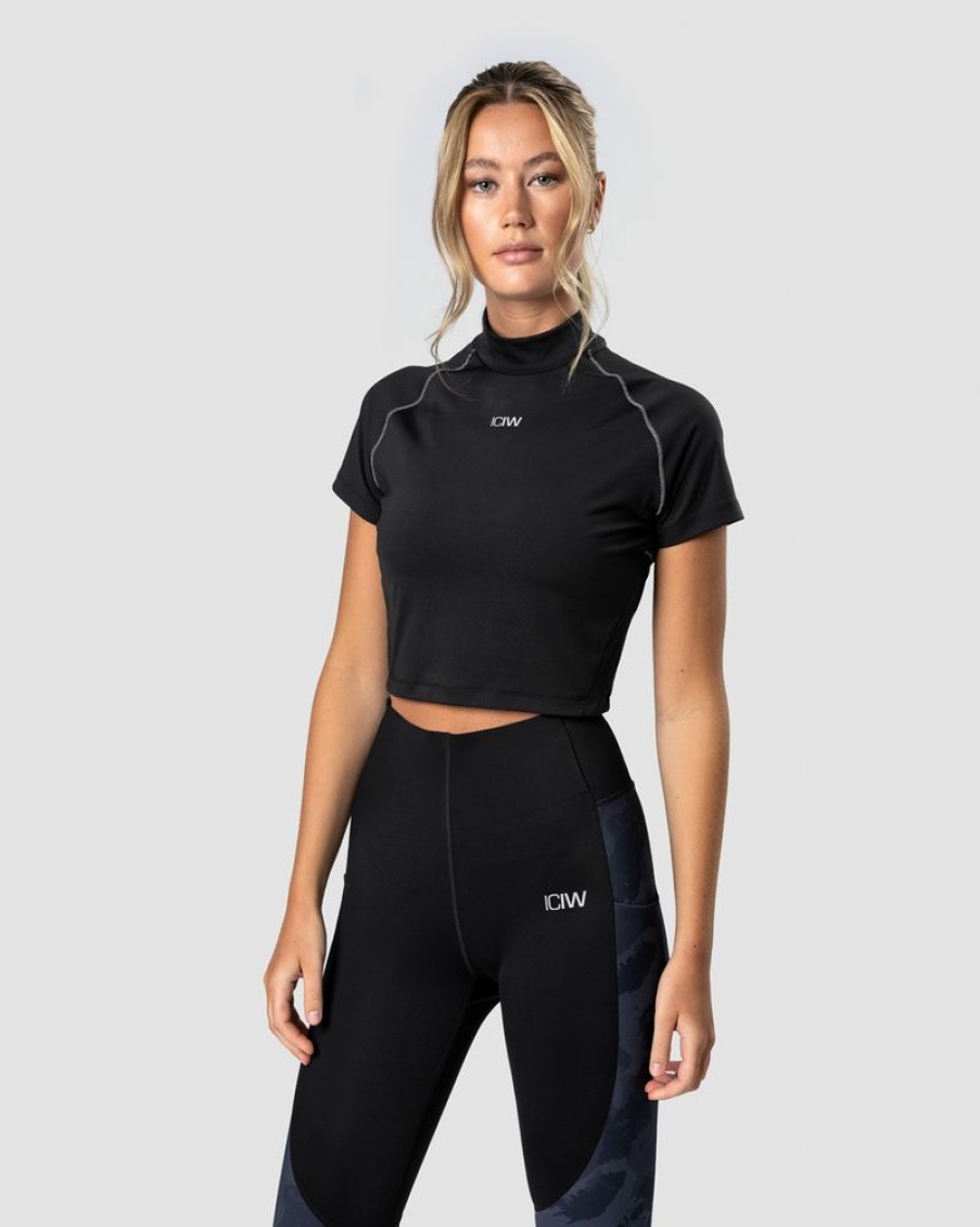 Damer ICIW T-Shirts | Mercury Cropped T-Shirt Wmn Black