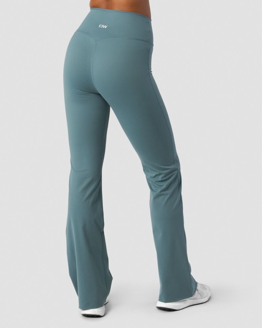 Damer ICIW Tights & Leggings | Nimble Flared Tights Steel Blue