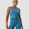 Damer ICIW Seamless Traeningstoj | Deluxe Seamless Cropped Tank Top Teal