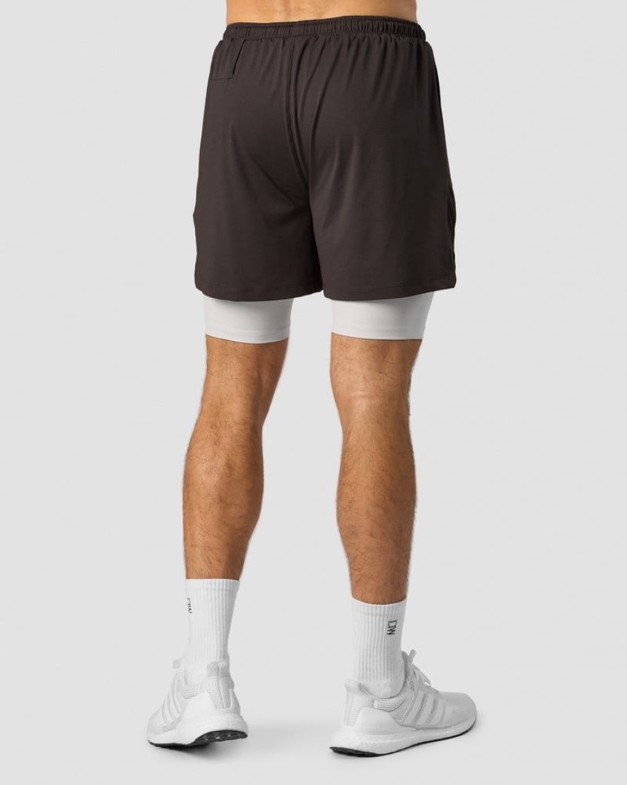 Herrer ICIW Shorts | Stride 2-In-1 Shorts Men Charcoal