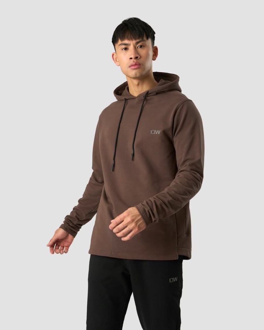 Herrer ICIW Langaermede Trojer | Stride Hoodie Men Dark Brown