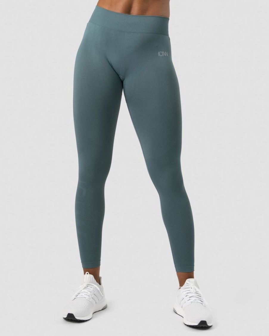 Damer ICIW Tights & Leggings | Define Seamless Tights Mid Waist Jungle Green