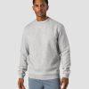 Herrer ICIW Langaermede Trojer | Everyday Crewneck Side Logo Men Light Grey Melange