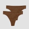 Damer ICIW Seamless Traeningstoj | Everyday Seamless Thong 2-Pack Cinnamon