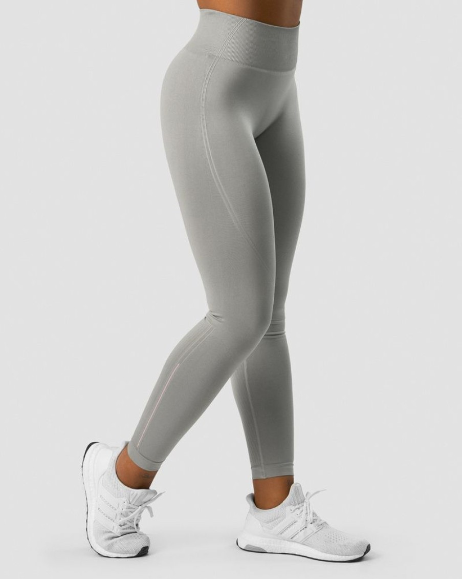 Damer ICIW Tights & Leggings  Deluxe Seamless Tights Grey : Garmentjo