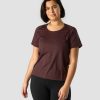 Damer ICIW T-Shirts | Stride T-Shirt Wmn Burgundy