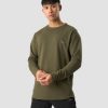 Herrer ICIW Langaermede Trojer | Stride Sweatshirt Men Dark Green