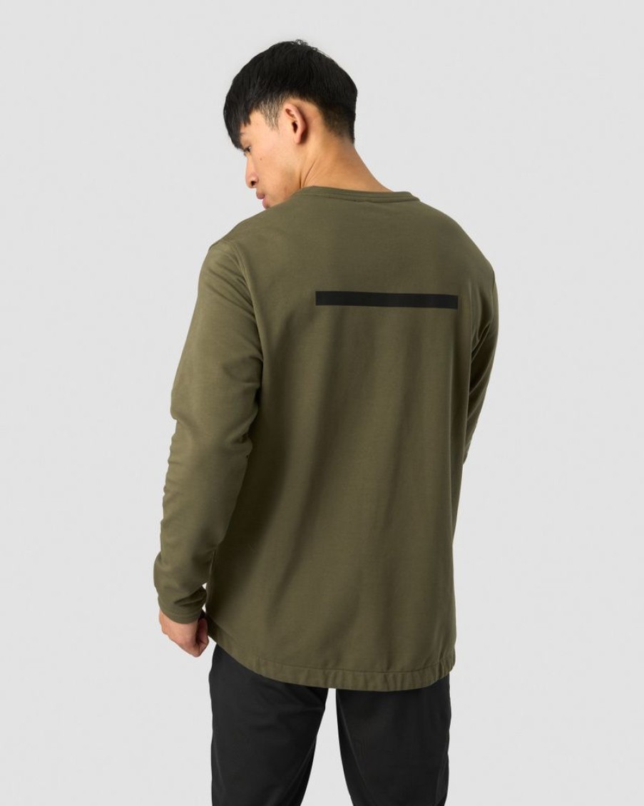 Herrer ICIW Langaermede Trojer | Stride Sweatshirt Men Dark Green