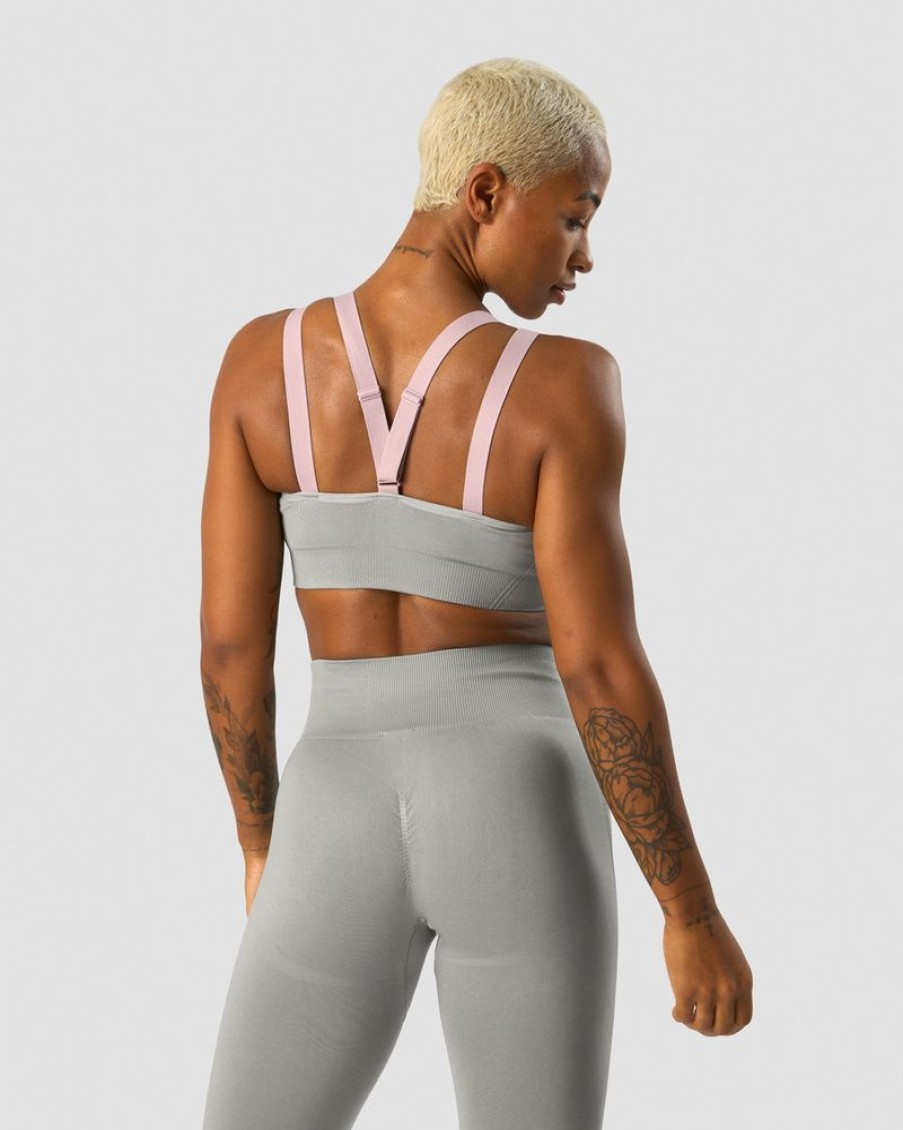 Damer ICIW Sports-Bh'Er | Deluxe Seamless Adjustable Sports Bra Grey