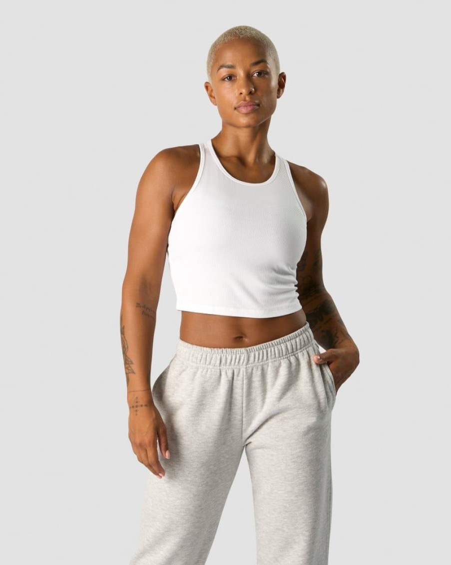 Damer ICIW Tanktops | Nimble Cropped Tank Top White