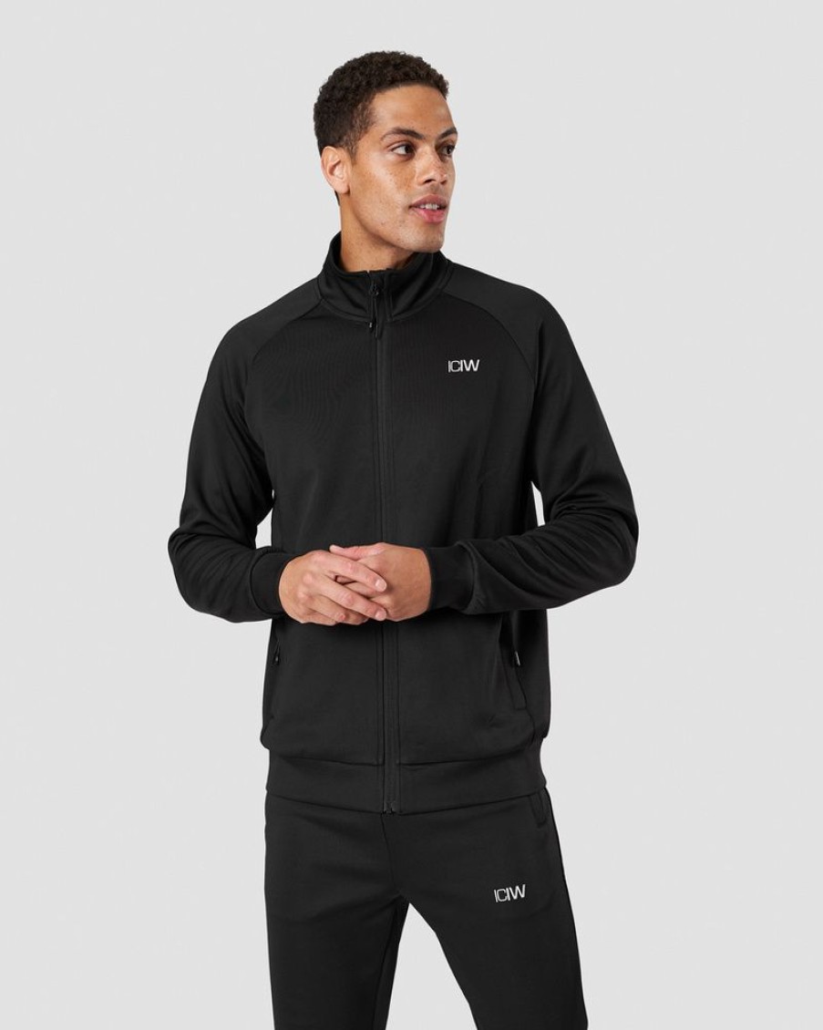 Herrer ICIW Langaermede Trojer | Workout Track Jacket Black Men