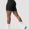 Damer ICIW Shorts | Scrunch V-Shape Biker Shorts Black