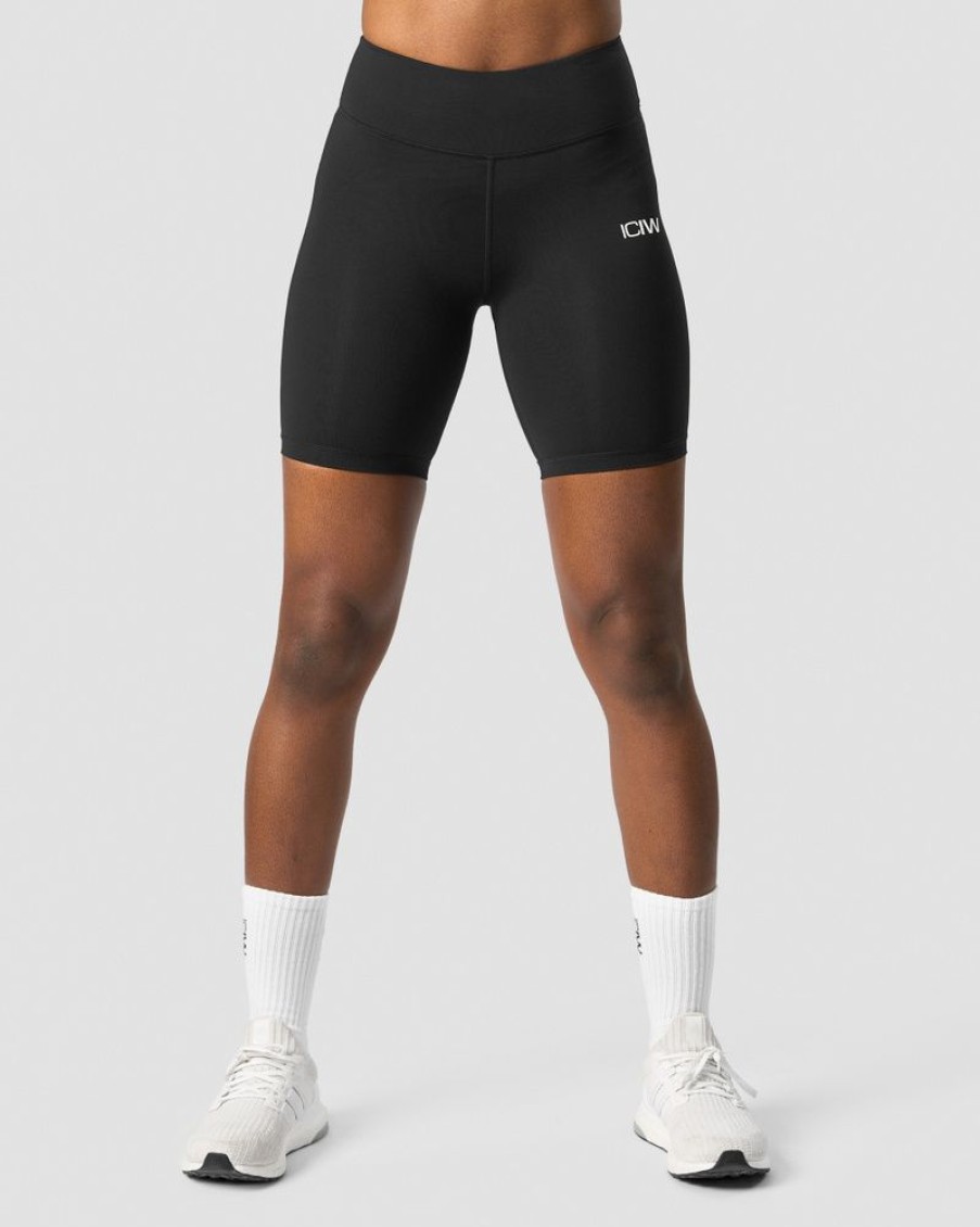 Damer ICIW Shorts | Scrunch V-Shape Biker Shorts Black