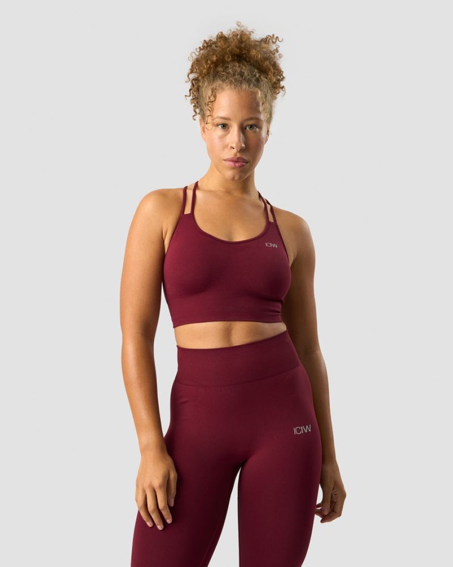 Damer ICIW Sports-Bh'Er | Define Seamless Sports Bra Burgundy