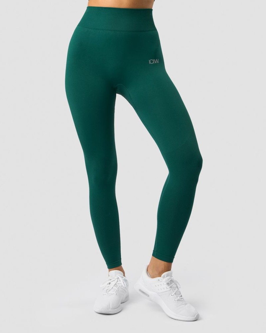 Damer ICIW Tights & Leggings | Define Seamless Tights Dark Green