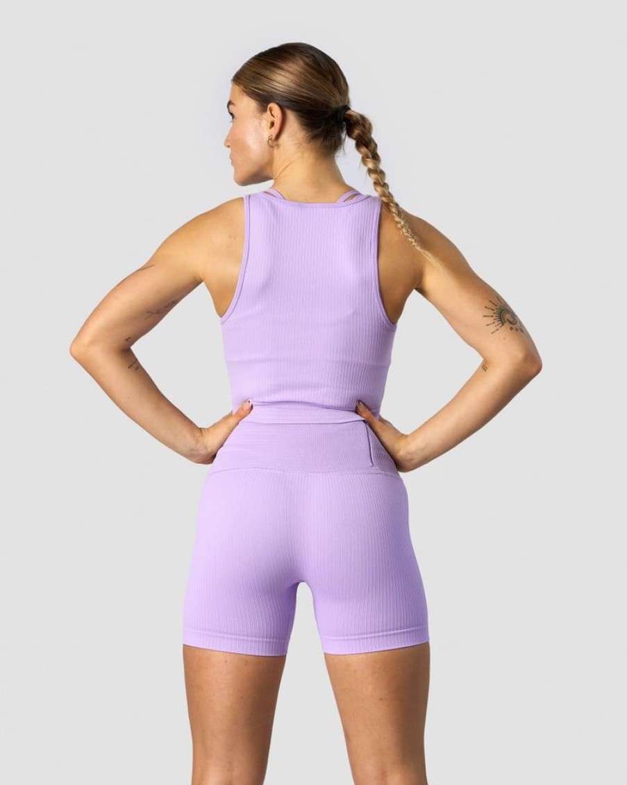 Damer ICIW Seamless Traeningstoj | Ribbed Define Seamless Tank Top Lavender