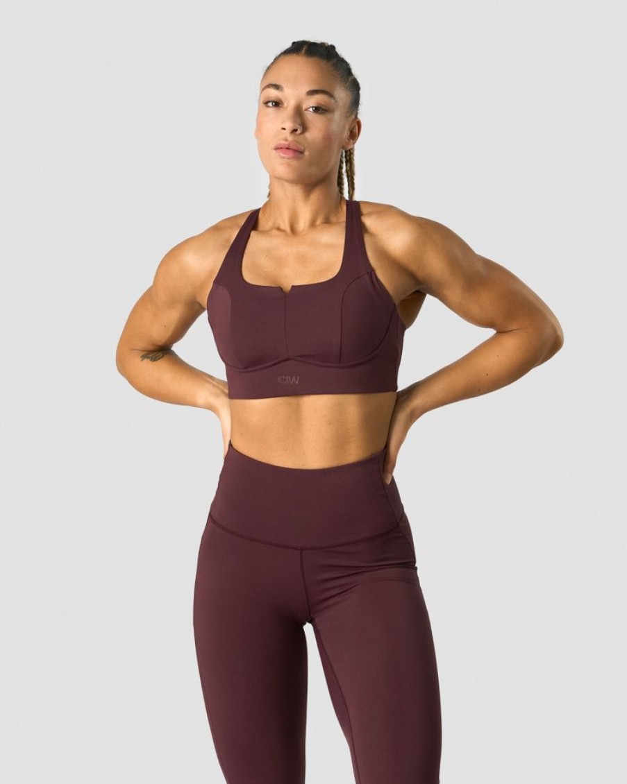 Damer ICIW Sports-Bh'Er | Stride Sports Bra Burgundy