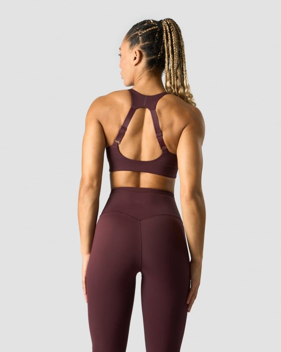 Damer ICIW Sports-Bh'Er | Stride Sports Bra Burgundy