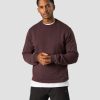 Herrer ICIW Langaermede Trojer | Everyday Crewneck Side Logo Men Burgundy