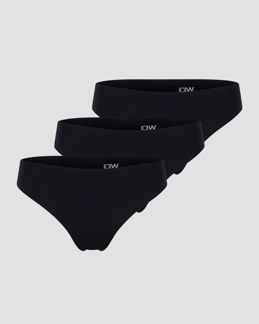 Damer ICIW Undertoj | Soft Thong 3-Pack Black