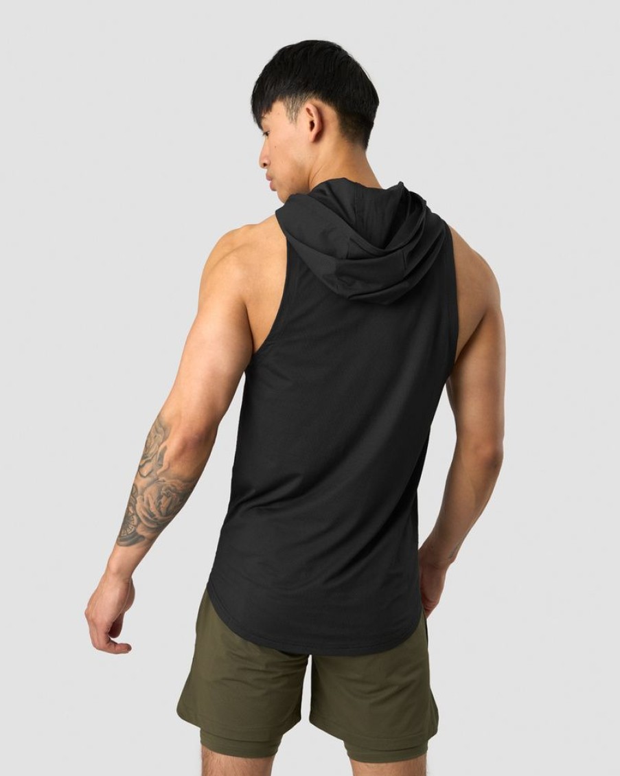 Herrer ICIW T-Shirts | Stride Sleeveless T-Shirt Hoodie Men Black