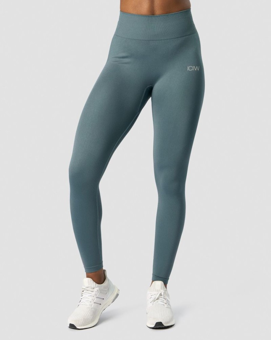 Damer ICIW Tights & Leggings | Define Seamless Tights Jungle Green Wmn